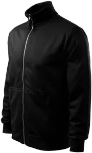 Egyszerű férfi pulóver, kapucni nélkül, fekete, 2XL