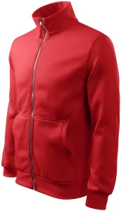 Egyszerű férfi pulóver, kapucni nélkül, piros, 2XL
