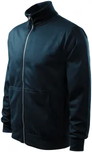 Egyszerű férfi pulóver, kapucni nélkül, sötétkék, XL