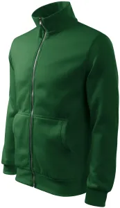 Egyszerű férfi pulóver, kapucni nélkül, üveg zöld, 2XL