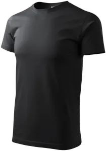 Férfi egyszerű póló, ébenszürke, XL
