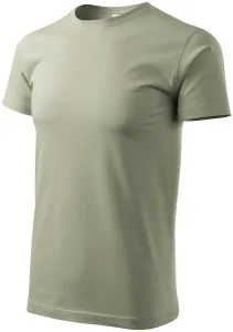 Férfi egyszerű póló, fényes khaki, XL