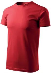 Férfi egyszerű póló, piros, 5XL