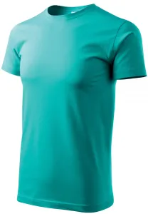 Férfi egyszerű póló, smaragdzöld, XL