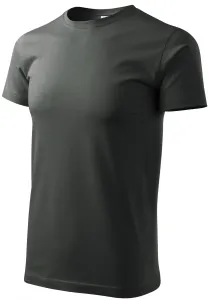 Férfi egyszerű póló, sötét pala, XL