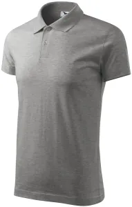 Férfi egyszerű póló, sötétszürke márvány, XL