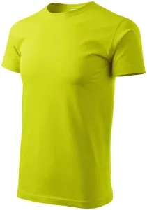 Férfi egyszerű póló, zöldcitrom, XL