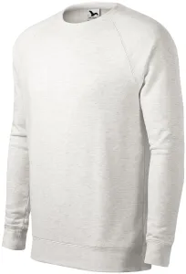 Férfi egyszerű pulóver, fehér márvány, 2XL #291117