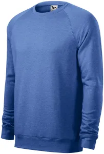 Férfi egyszerű pulóver, kék márvány, 2XL
