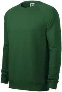 Férfi egyszerű pulóver, üveg zöld márvány, XL