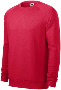 Férfi egyszerű pulóver, vörös márvány, M #654852