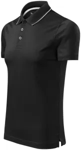 Férfi elegáns merszeres póló gallérral, fekete, S #649161