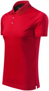 Férfi elegáns merszeres póló gallérral, formula red, M