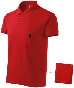 MALFINI Férfi galléros póló Cotton - Piros | L