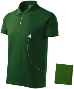 Férfi elegáns póló, üveg zöld, M #651405