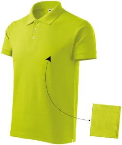 Férfi elegáns póló, zöldcitrom, XL #651383