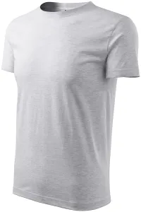 Férfi klasszikus póló, világosszürke márvány, M