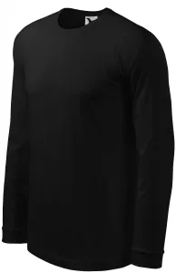 Férfi kontrasztos hosszú ujjú póló, fekete, XL #649653