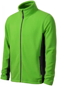 Férfi polár kontraszt kabát, alma zöld, XL