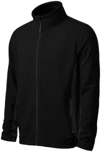 Férfi polár kontraszt kabát, fekete, XL