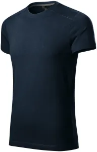 Férfi póló díszítve, ombre kék, XL