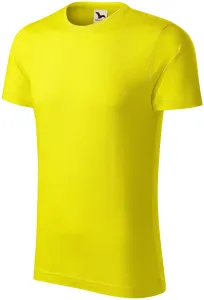 Férfi póló, texturált organikus pamut, citromsárga, XL #655267