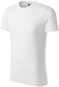 Férfi póló, texturált organikus pamut, fehér, M