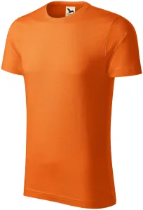 Férfi póló, texturált organikus pamut, narancssárga, 2XL