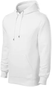 Férfi pulóver kapucnival cipzár nélkül, fehér, XL