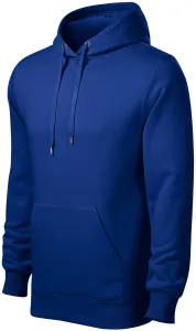Férfi pulóver kapucnival cipzár nélkül, királykék, XL