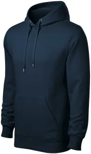 Férfi pulóver kapucnival cipzár nélkül, sötétkék, L #290973