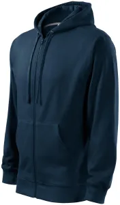 Férfi pulóver kapucnival, sötétkék, XL