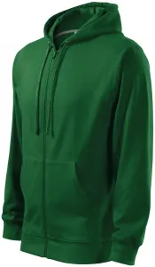 Férfi pulóver kapucnival, üveg zöld, S