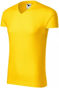 Férfi szűk póló, sárga, XL