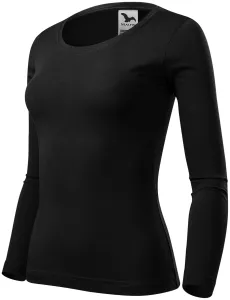 Hosszú ujjú női póló, fekete, XL