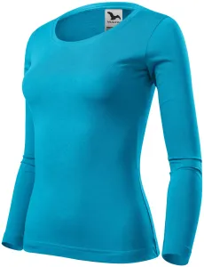 Hosszú ujjú női póló, türkiz, XL