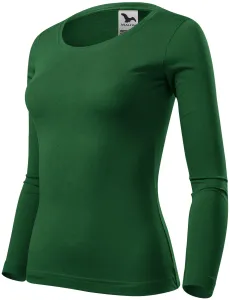 Hosszú ujjú női póló, üveg zöld, L