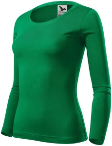 Hosszú ujjú női póló, zöld fű, XS