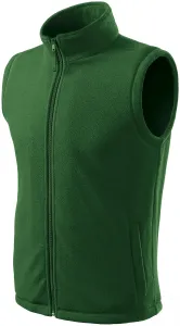 Klasszikus polár mellény, üveg zöld, XL