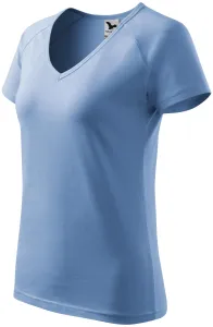 Kúpos női póló raglán ujjú, égszínkék, XL #646843