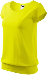 Női divatos póló, citromsárga, XS #647829