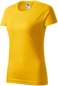Női egyszerű póló, sárga, XS