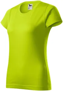 Női egyszerű póló, zöldcitrom, XS #647410