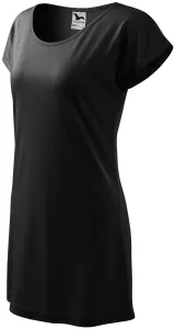 Női hosszú póló / ruha, fekete, 2XL #689715
