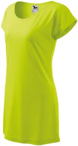 Női hosszú póló / ruha, zöldcitrom, S #649241