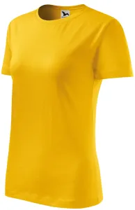 Női klasszikus póló, sárga, XS #647241