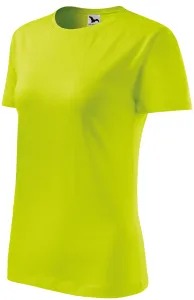 Női klasszikus póló, zöldcitrom, M #647286