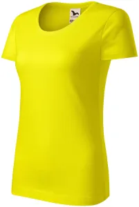 Női organikus pamut póló, citromsárga, XS