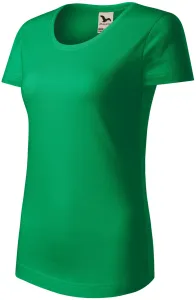 Női organikus pamut póló, zöld fű, 2XL