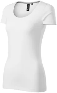 Női póló díszvarrással, fehér, 2XL